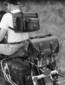 Traveler Bag/Back Pack (X-Large, Riveted, Conchos, Fringed)