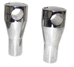 4" Straight Risers for Custom Use - Chrome Plated