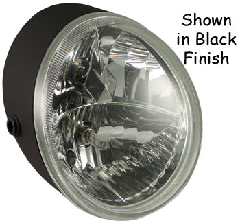 Black headlight assembly for V-Rod & custom use
